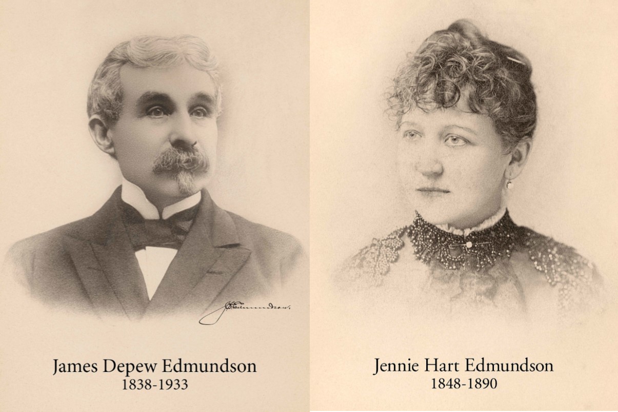 Photo of the Edmundsons, founders of Methodist Jennie Edmundson Hospital in Council Bluffs, Iowa.