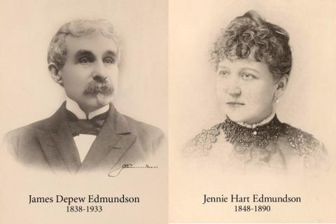 Photo of the Edmundsons, founders of Methodist Jennie Edmundson Hospital in Council Bluffs, Iowa.