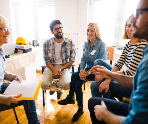 Group of people talking