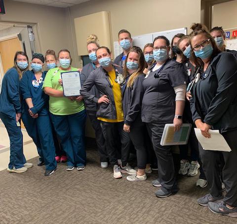 Photo of Progressive Care Unit staff